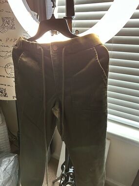Women’s Olive Green Casual Drawstring Pants